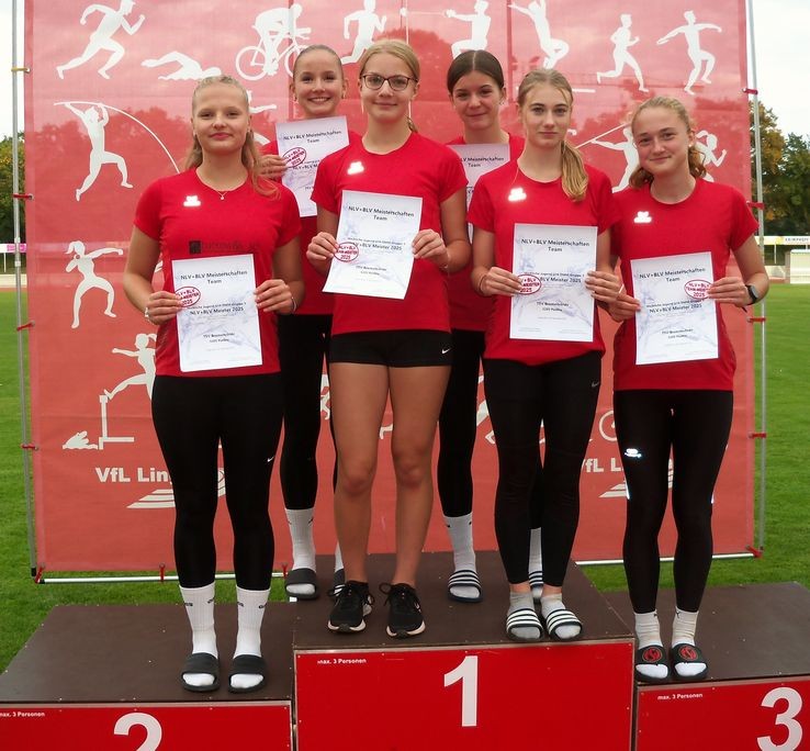 28.09.2025 Team LM  v.l.: Stine Wittch, Rieke Wittich, Marit Hinck, Mina Kosch, Tamia Kett und Lahja Diekmann